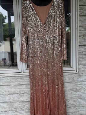 Eliza J | Dresses | Illusion Boat Neck Short Sleeve Sequin Embroidered  Floral Lace Aline Midi Dress | Poshmark